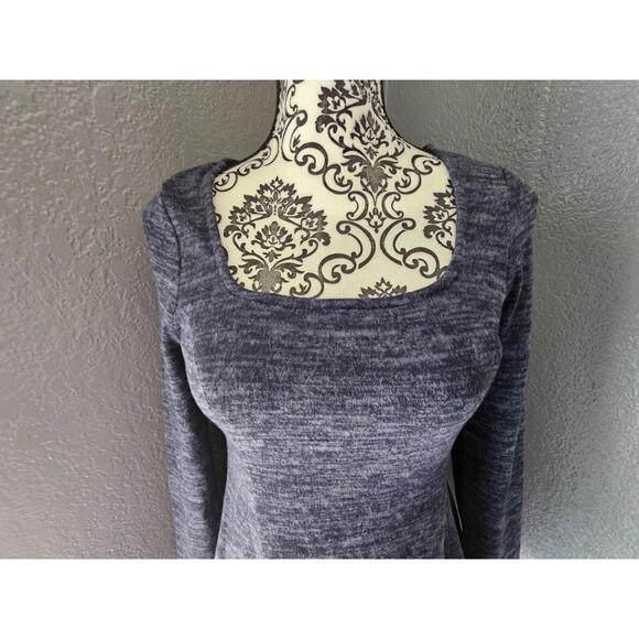 Woman's Speechless Long Sleeve Blue & Gray Dress Size Medium Fit & Flare - Picture 4 of 10